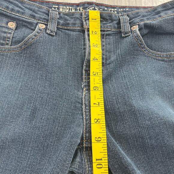 Dickies Relaxed Dark Wash Cotton Blend Work Mechanic Bootcut Denim Jeans 8 - Picture 12 of 13